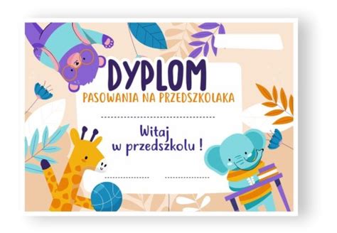 Dyplom Pasowania Na Przedszkolaka Wz R A Kup W Sklepie Online