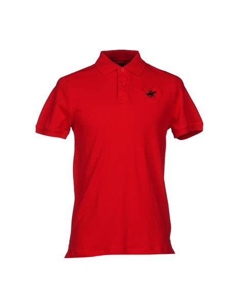 Lyst Beverly Hills Polo Club Polo Shirt In Red For Men