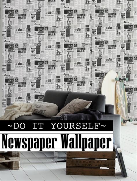 DIY Newspaper Wallpaper - WallpaperSafari