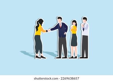 Onboarding New Employee Warm Welcome New Stock Vector Royalty Free