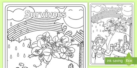 Survivors Foundation Colouring Page Teacher Made