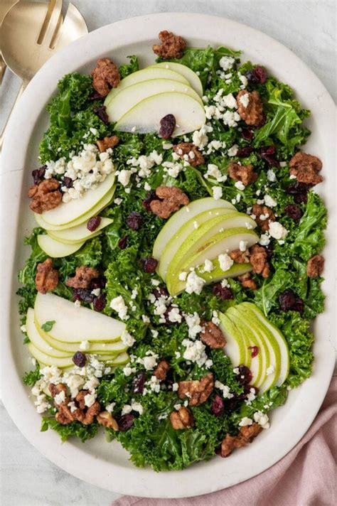 Kale And Pear Salad With Candied Walnuts Karinokada