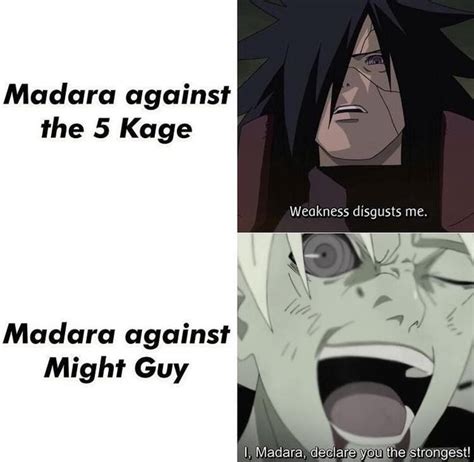 Madara Against The 5 Kage Weakness Disgusts Me Madara Against Might