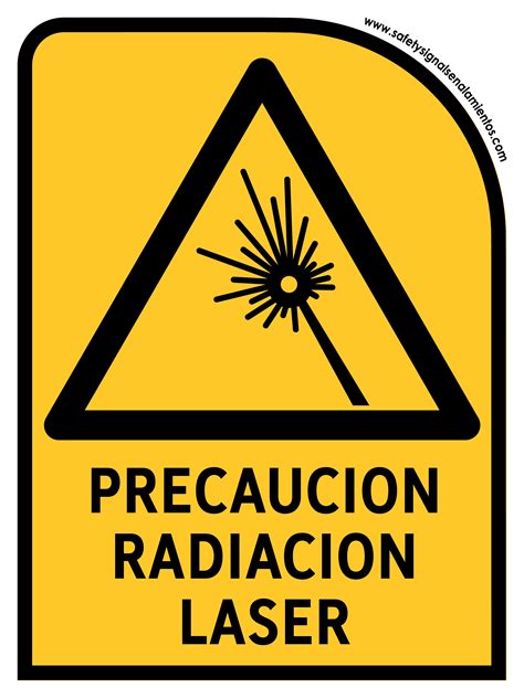 Precaucion Radiacion Laser Con Leyenda Safetysignal