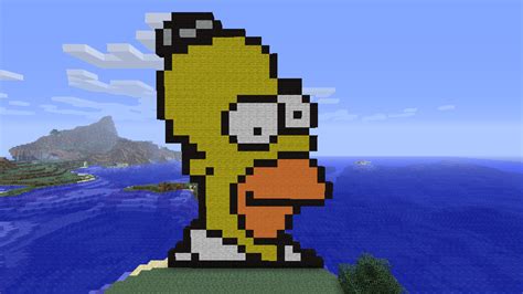 Homer Simpson Minecraft Pixel Art by MrLowie321 on DeviantArt