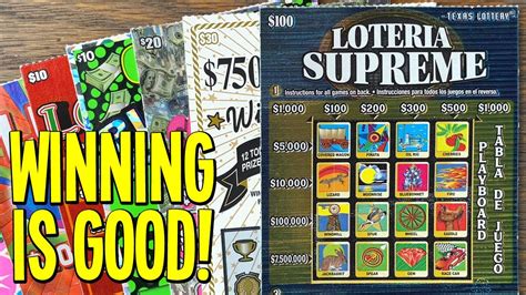 Winning Is Good 💰 100 Loteria Supreme ⫸ 260 Texas Lottery Scratch Offs Youtube