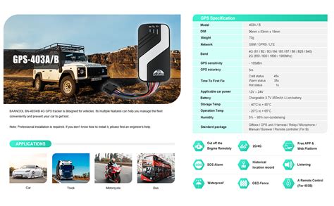 Amazon BAANOOL BN 403 A B 4G GPS Tracker Device For Vehicles No