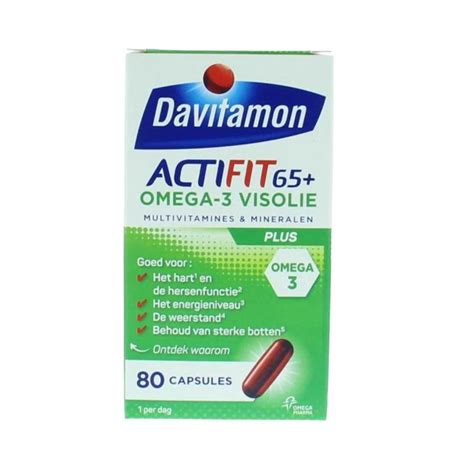 Davitamon Actifit 65 Plus Omega 3 Visolie Capsules Vitamines