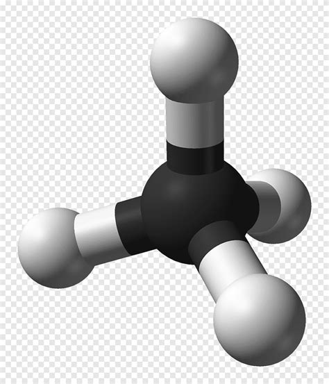 Ball And Stick Model Methane Space Filling Model Molecule Chemistry Molecule Angle Alkane Png