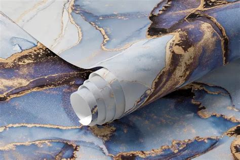 Fototapeten Blauer Marmor Mit Gold N U Online Shop Uwalls De