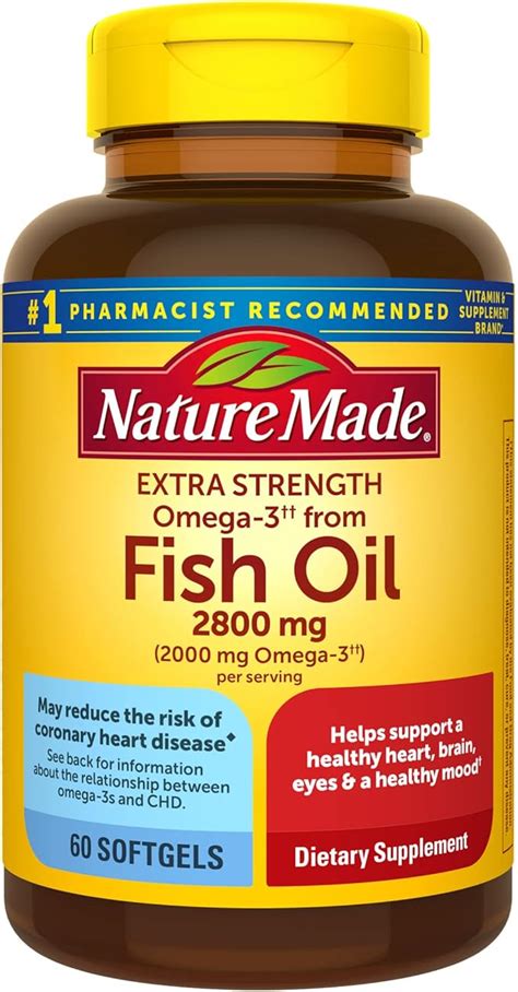 Amazon Nature Made Extra Strength Omega 3 Fish Oil 2800 Mg Per