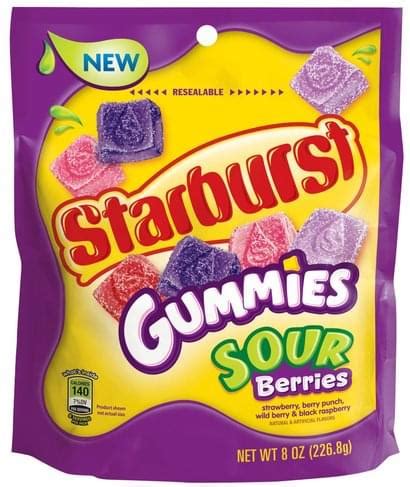 Starburst Sour Berries Gummies - 8 oz, Nutrition Information | Innit