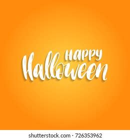 Happy Halloween Hand Lettering Vector Illustration Stock Vector