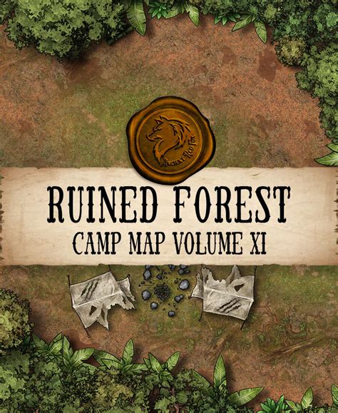 Ruined Forest Map Camp Set Ancient Red Fox Drivethrurpg