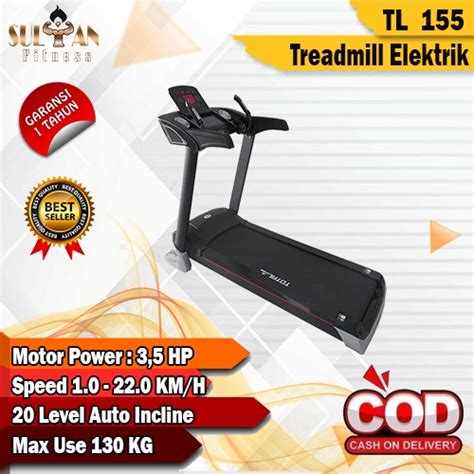 Jual Alat Fitness Rumahan Treadmill Elektrik Tl Automatic Incline