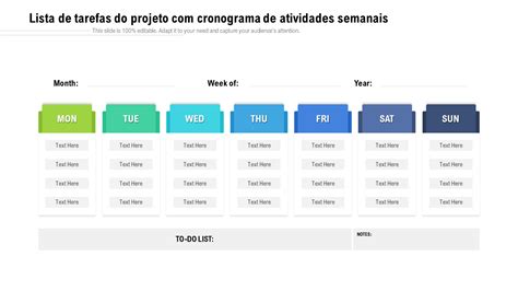 Modelos De Lista De Tarefas Semanais Obrigatórios Com Exemplos E Amostras