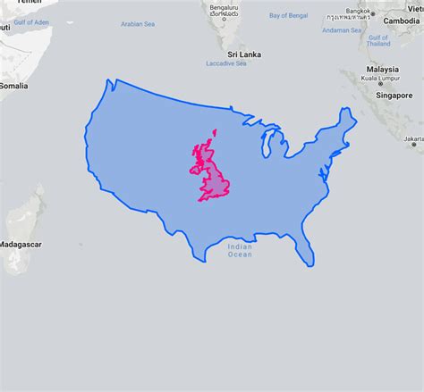 The United States compared to the United Kingdom : r/MapPorn