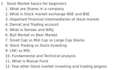 Share Market Basics For Beginners