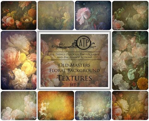 80 Fine Art Textures Floral Background Bundle No 28 Old Etsy