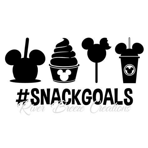 Snack Goals Svg Disney Snacks Svg Hashtag Svg Disney Svg Etsy