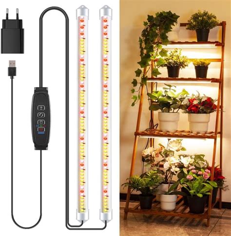 Relassy Lampe Horticole Avec Minuterie 12 6 3H Lampe LED Horticole