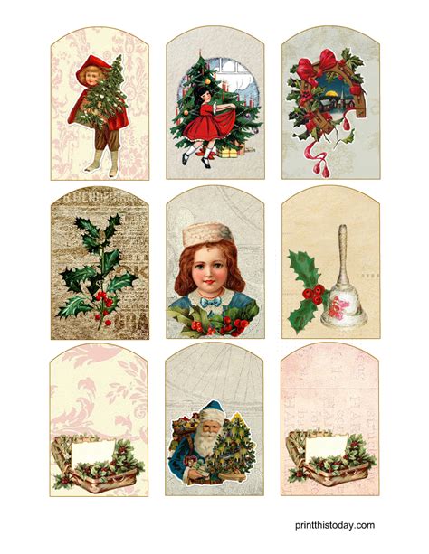 Free Printable Vintage And Shabby Chic Christmas Tags