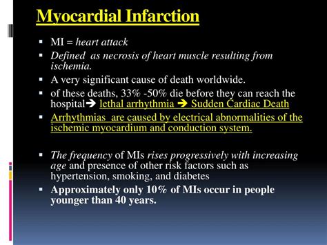 Ppt Myocardial Infarction Powerpoint Presentation Free Download Id