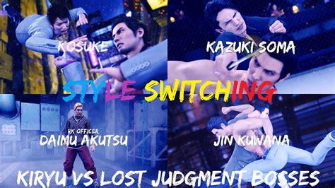 Yakuza Kiwami 2 Kiryu Vs Lost Judgment Bosses Style Switch YouTube