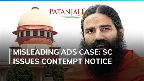 Sc Issues Contempt Notice To Patanjali Over Misleading Ads Kashmir