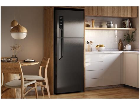 Geladeira Black Inox - Geladeira/Refrigerador Electrolux Frost Free Duplex Black Inox Look ...