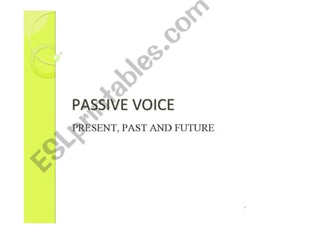 Esl English Powerpoints Passive Voice