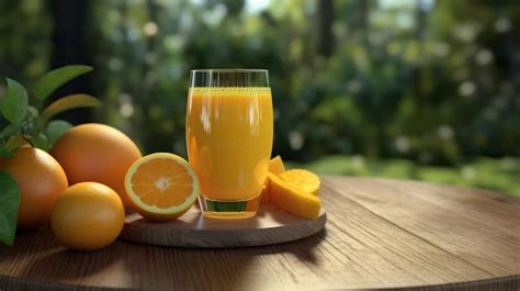 Premium Ai Image Fresh Orange Juice Generative Ai