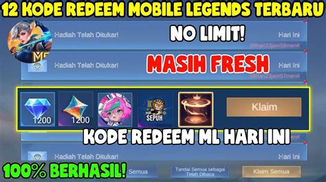 No Limit Kode Redeem Ml Terbaru Kode Redeem Mobile Legends Kode