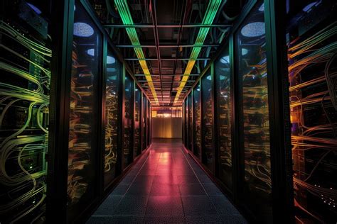 Server computer architecture corridor. AI | Free Photo - rawpixel