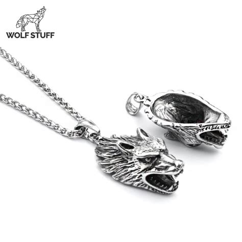 Silver Wolf Pendant Necklace | Wolf Stuff