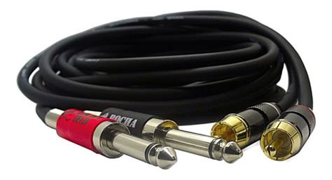 Cabo 2 P10 Mono Para 2 Plug Rca Profissional 5 Metros Parcelamento