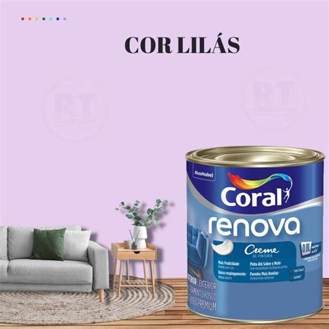 Tinta Parede Roxo A A Acr Lica Fosca Coral Renova Ml Tinta Para