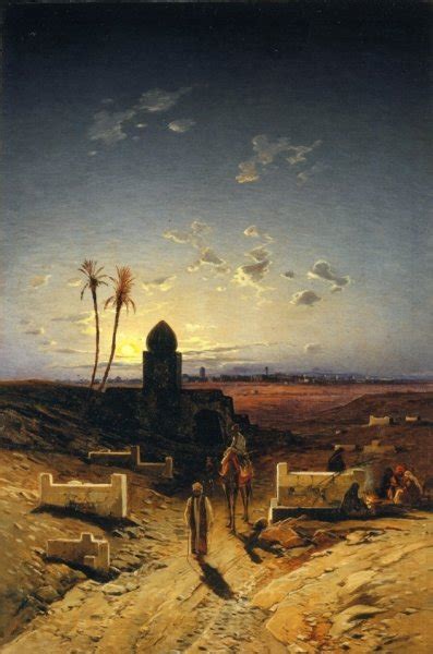 Twilight In The Desert Hermann David Solomon Corrodi Oil Paintings