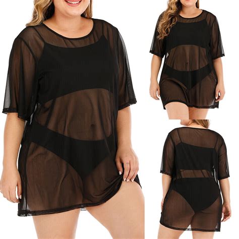 Plus Size Women Sundress Ladies Summer Holiday Beach Swimwear Bikini Cover Up Us Ebay