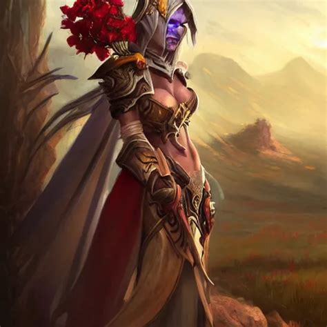 Hyperrealist Portrait Of Sylvanas Windrunner Wearing A Stable