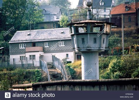 The Inner German Border With Wall, Border Fence And Guard Tower ...