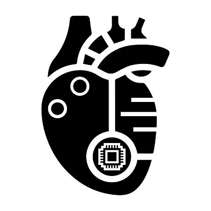 Cybernetic Cybernetics Heart Icon Stock Illustration - Download Image Now - Biology, Connection ...