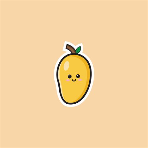 mango cute icon vector design 21920271 Vector Art at Vecteezy