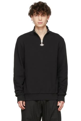 Han Kjobenhavn Ssense Uk Exclusive Black Half Zip Sweatshirt Ssense