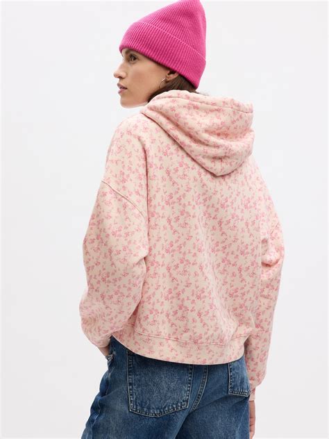 Gap × Loveshackfancy Floral Cropped Logo Hoodie Gap