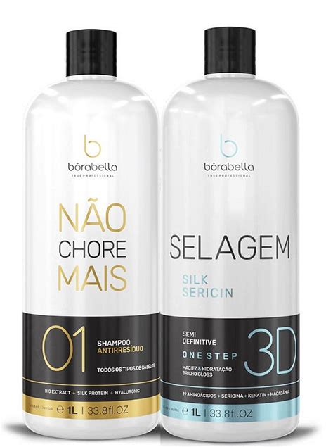 Combo Borabella D Selagem S Formol Shampoo Antiresiduos Salfh