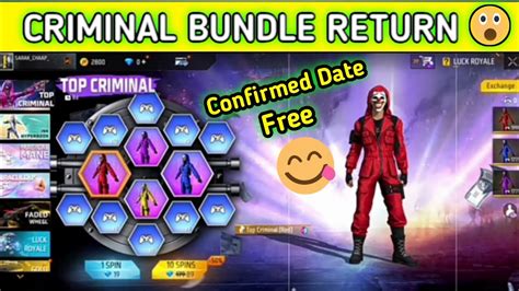 Criminal Bundle Return Free Fire Criminal Bundle Return Free Fire