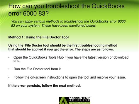 PPT How To Solve QuickBooks Desktop Error 6000 83 PowerPoint