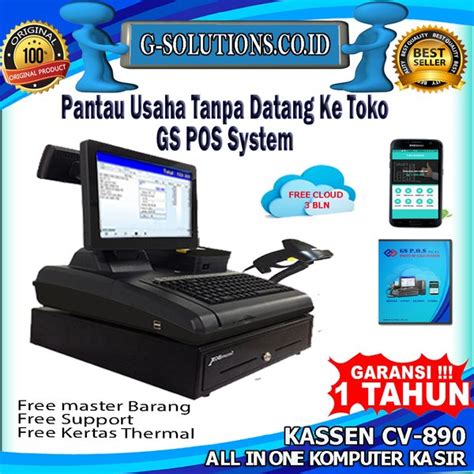 Jual All In One Komputer Kasir Kassen CV890 GS Pos Program Retail