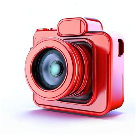 Premium AI Image | A red camera with a lens on it